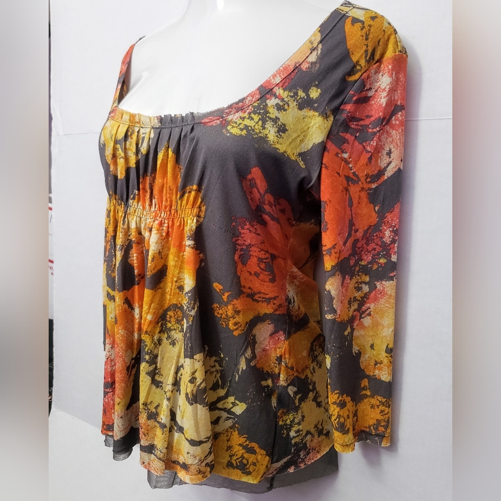 Calvin Klein Jeans Women's Floral Nylon Top- Large